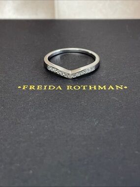 Freida Rothman VAULT Sterling Silver Stacker Ring Size 9 - NWT $99 MSRP